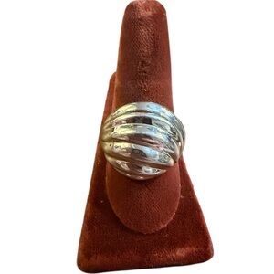 VINTAGE Designer inspired chunky shell Stainless steel ring SIZE 10